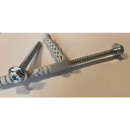 Hatlapfejű peremes torx csavar + Nylon dübel 10X100
